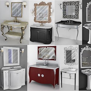 3d model 7 classic bathroom sink