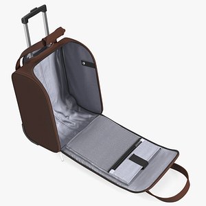 Brown Open Softshell Luggage 3D model