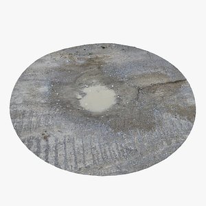 3D Gravel Ground Water 05 - 3D photogrammetry model scan of a pile of gravel and sand