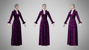Dress 29 Amethyst Glow Velvet 3D model