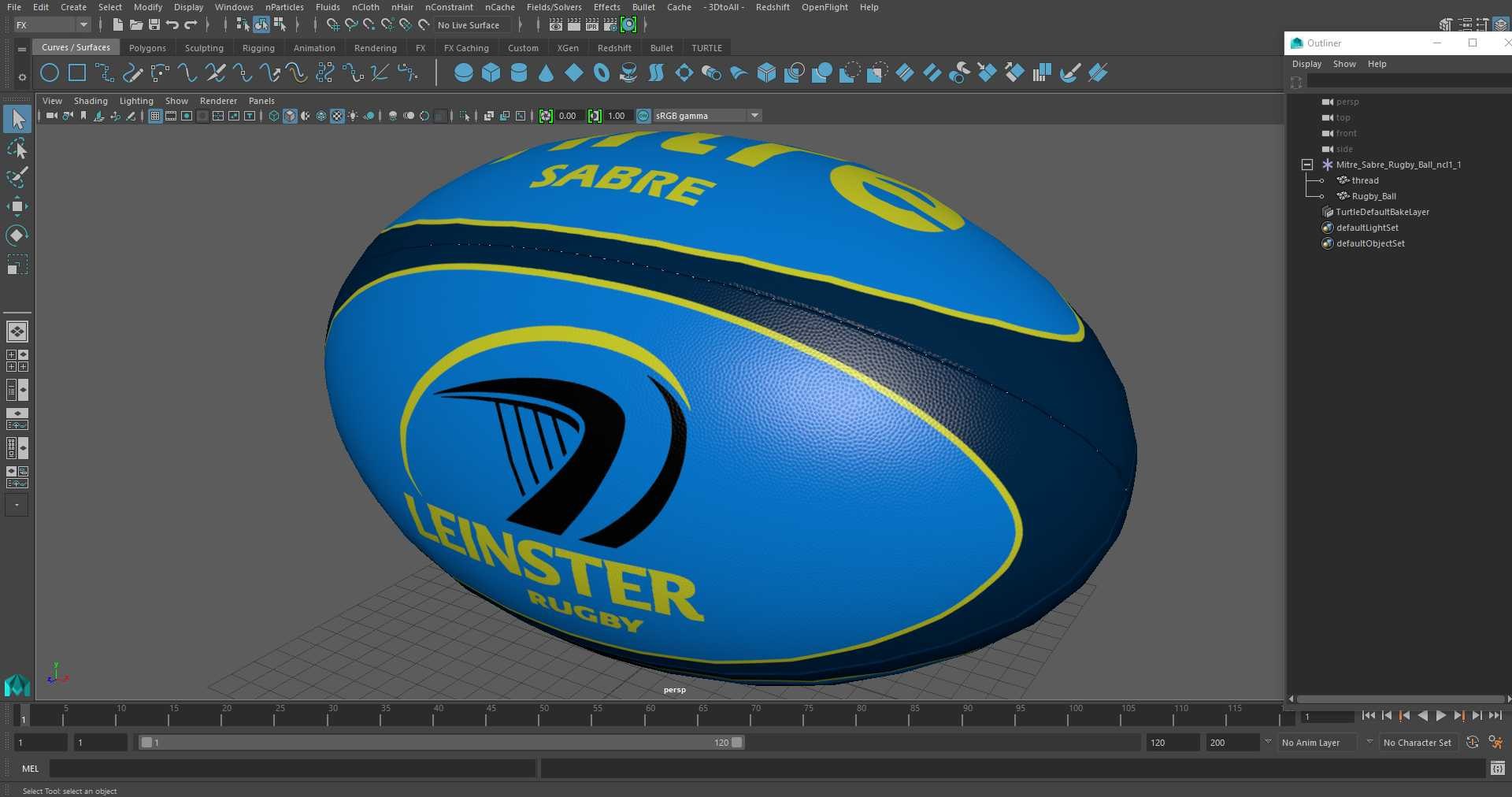 Mitre Sabre Rugby Ball 3D Model - TurboSquid 2162291