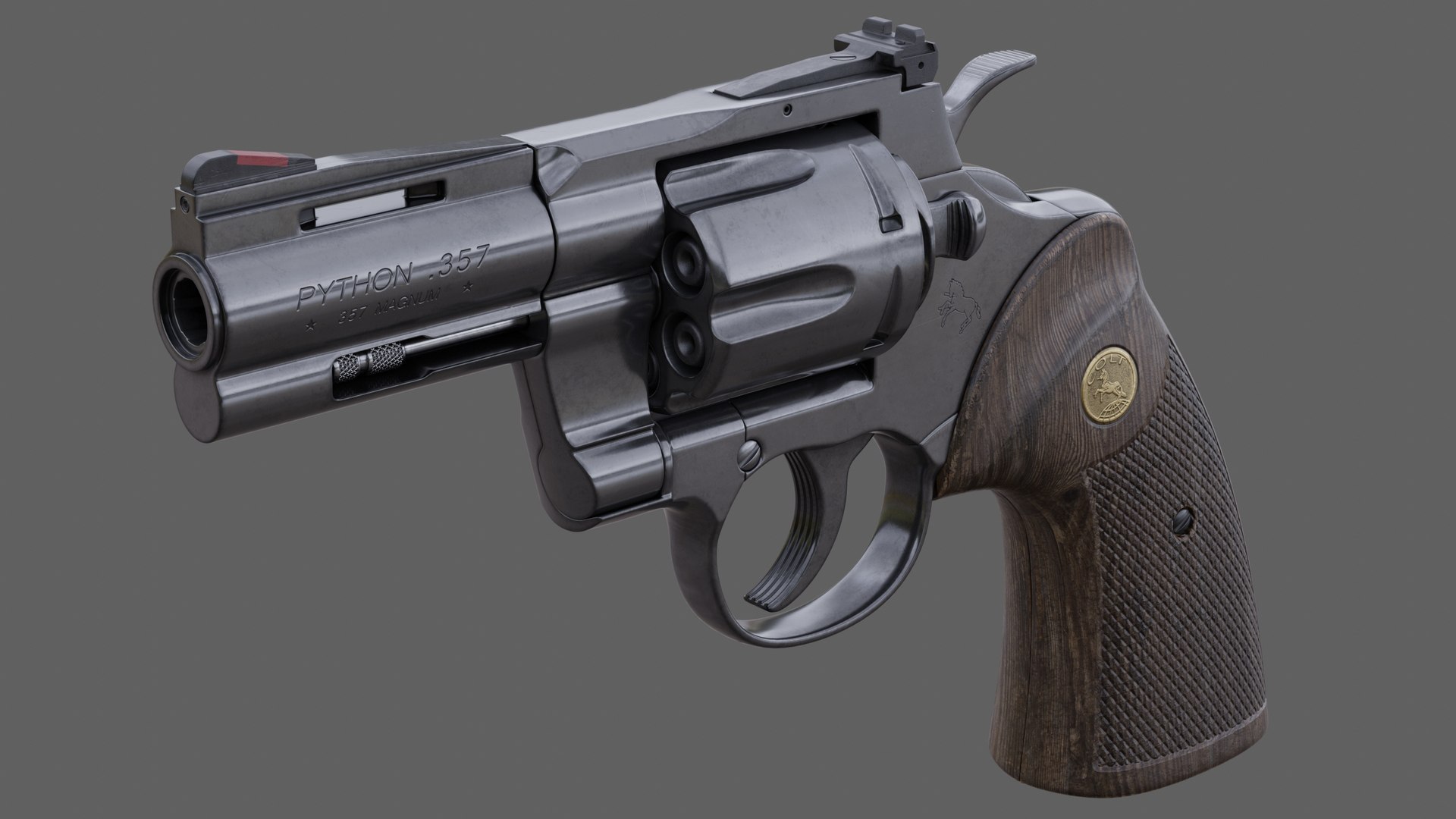 3D Colt python 357 3 inch polished - TurboSquid 2035900