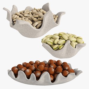 3D Nut stone bowls 3 kinds