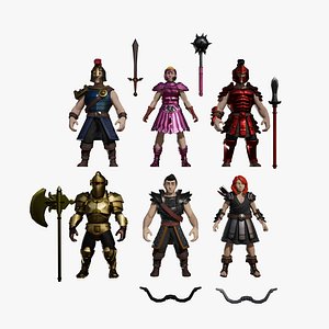 44 Armored chibi character Pack rigged