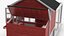 Red Chicken Coop 3D