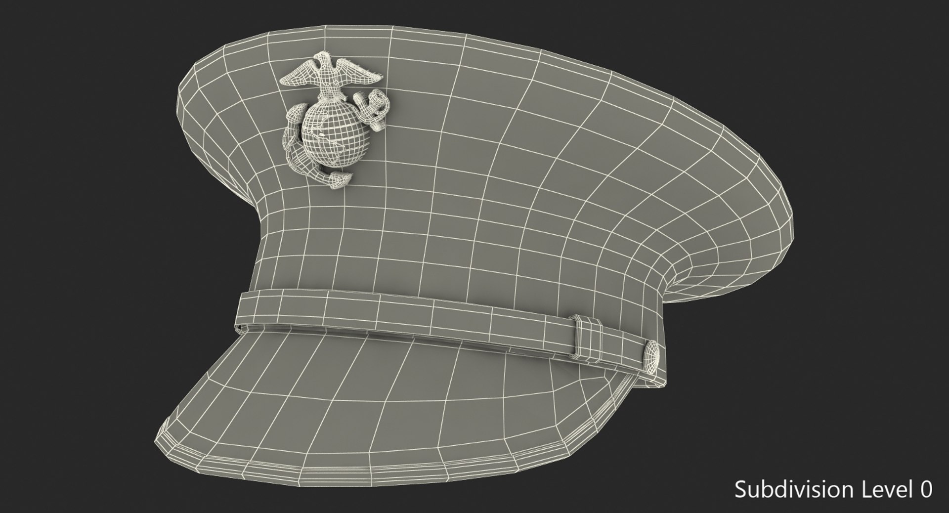 Usmc Marine Officer Hat 3D Model - TurboSquid 1179551