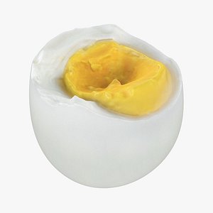 Bitten Boiled Egg 01 3D model