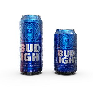 3D bud light beer cans