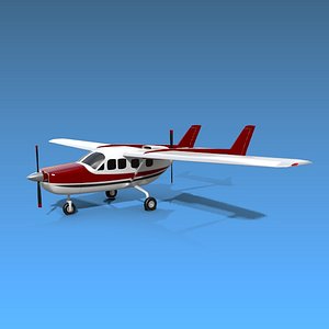 3d cessna skymaster aircraft