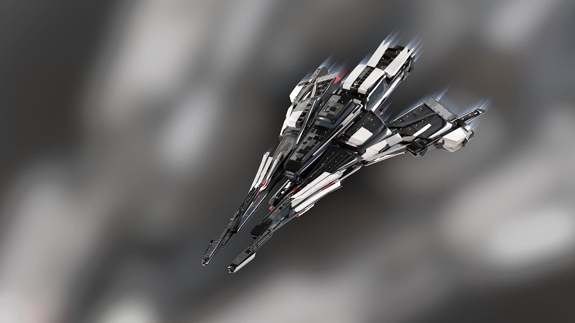 Lowpoly Sci Fi Spaceship Space Craft Air Vehicle 27 3D model ...
