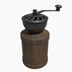 3D Antique Coffee Bean Grinder