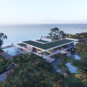 Modern beach house Revit and Lumion