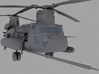 CH-47E SOA US Special Forces transport helicopter game model