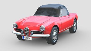 3D model Alfa Romeo Giulietta Spider 1955