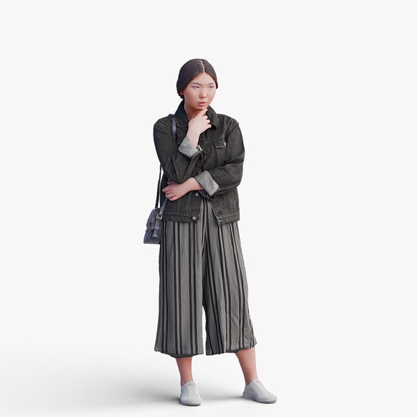 Humano Posed Standing Asian Woman 0515492 3D model