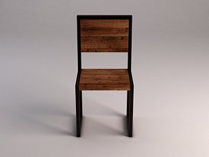 CHAIR---Iron structure and plank of wood