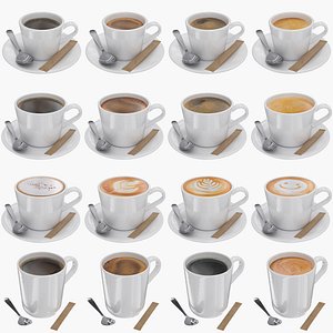 3D Coffee Cup Bundle Collection