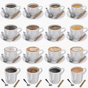 Colección de paquetes de tazas de café