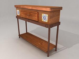 3d console table model