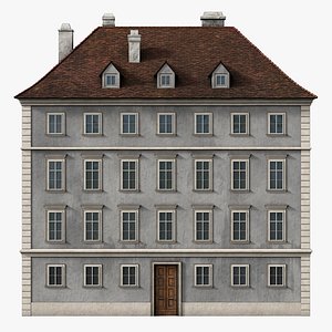 photorealistic neoclassical building 3D model