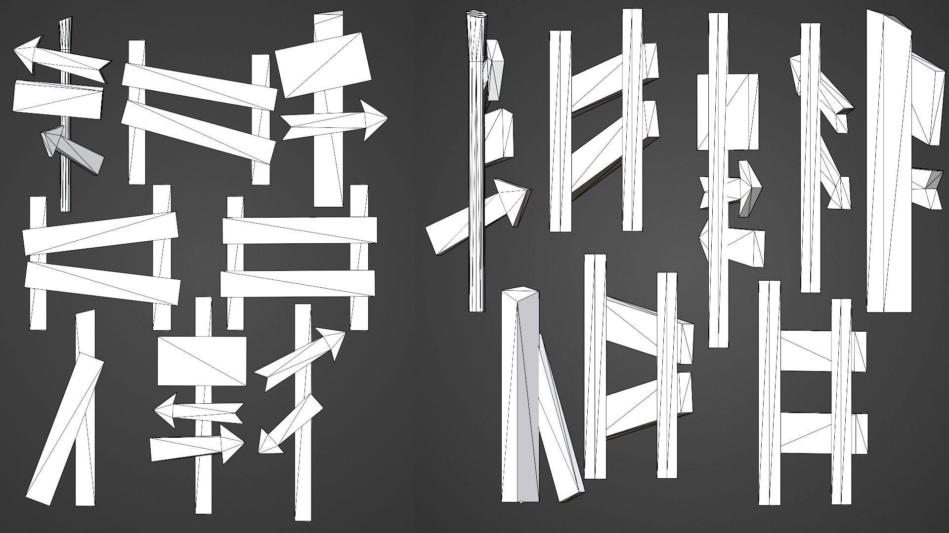 3D Set of pointers and fences https://p.turbosquid.com/ts-thumb/Oj/hgz71N/1o/wire2/jpg/1660489054/1920x1080/fit_q87/adf701b4a357b685310941993fc0258d3f1cbde6/wire2.jpg
