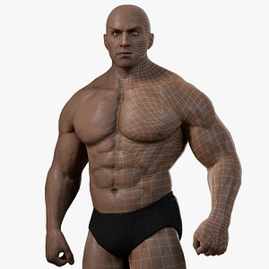 3D Male Base Muscle Rig