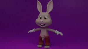 3D model Toon Style Rabbit Character