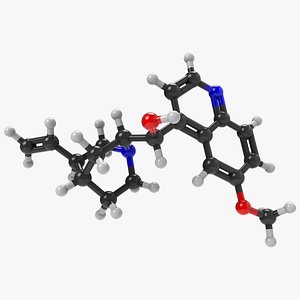 Alkaloid quinine 3D