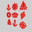 帆船标志包 UI 系列，色彩缤纷，共 9 款