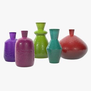 Glazed Terracotta Vase Set