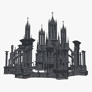 3d architectural arena gothic model