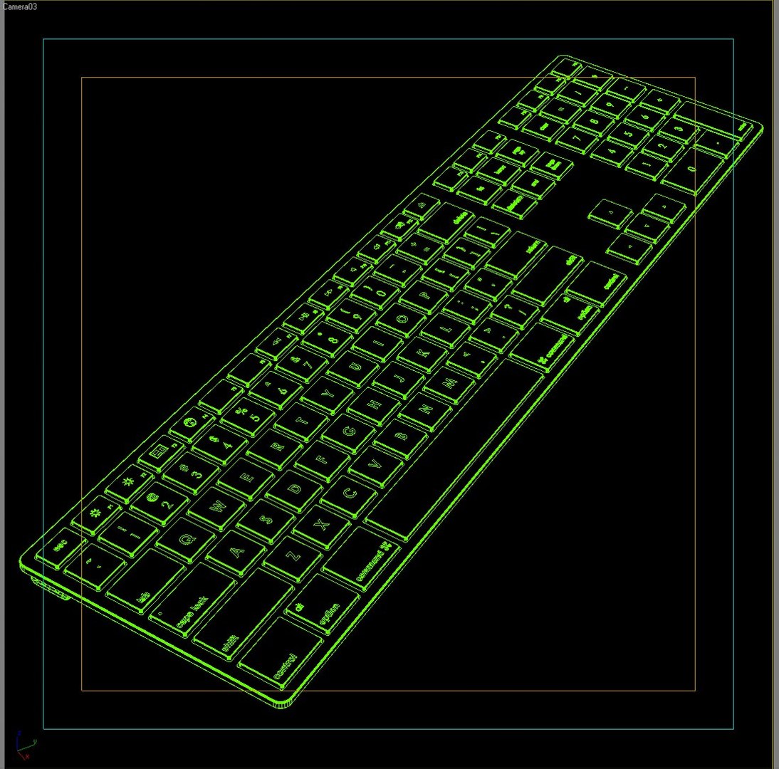 Apple Keyboard 3d C4d