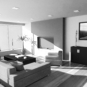 3d living room model