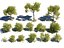 3D small trees bushes 2 model
