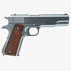 pistol colt m1911 3d c4d