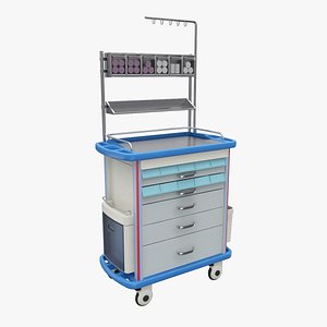 medical trolley 3d 3ds