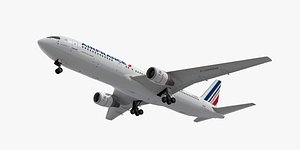 3d model boeing 767-300 plane air france