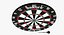 3d dartboard dart model