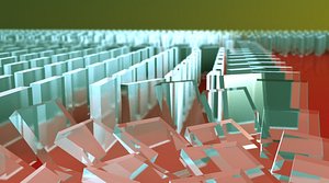 3d dominos animation