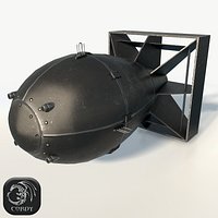 Nuclear bomb Fatman low poly
