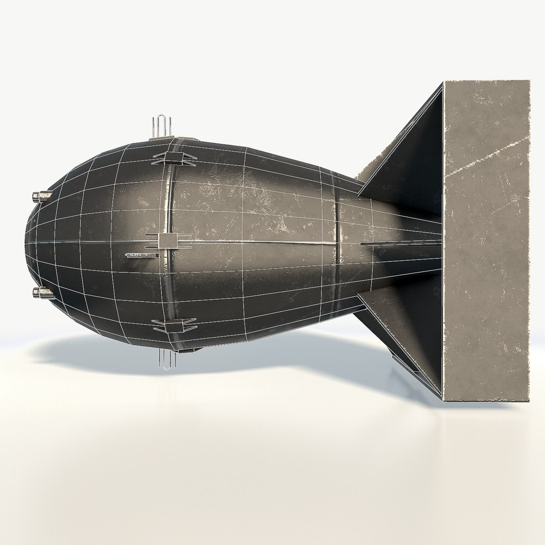 3d Nuclear Bomb Fat Man Model