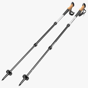 White Black Diamond Carbon Trekking-Poles 3D