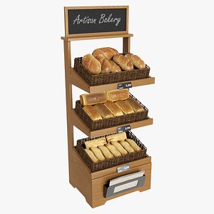 Wooden loaf bread stand 02