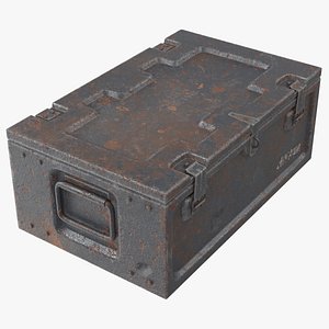 3D Old Weapon Box Metal