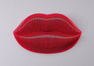 3D Parametric Lips Wall Decor 2 3D model model