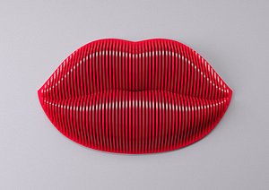 Parametric Lips Wall Decor 2 3D model