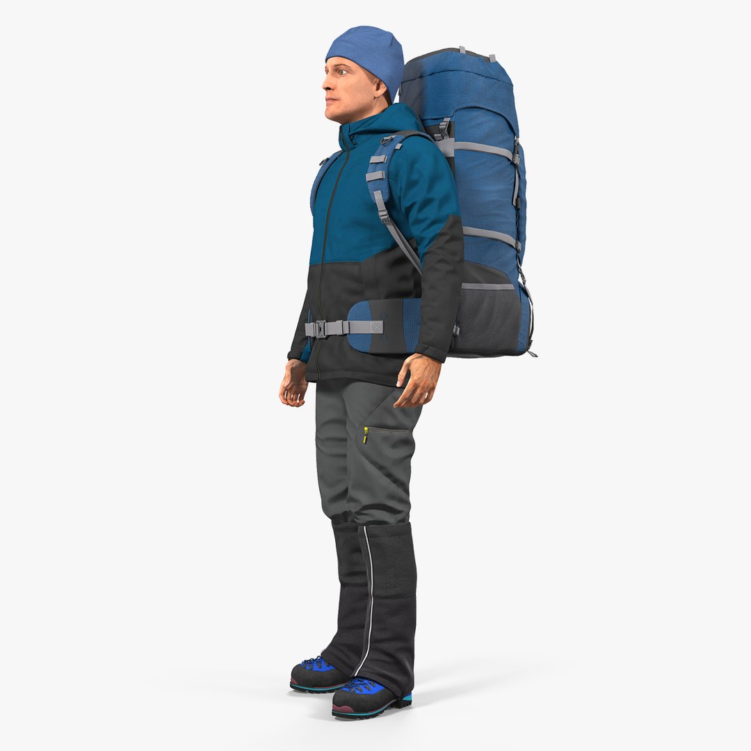 Winter Hiking Clothes Men Model - TurboSquid 1268622