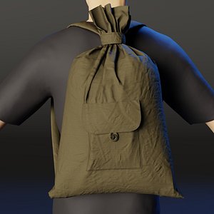 3D model Army duffle bag