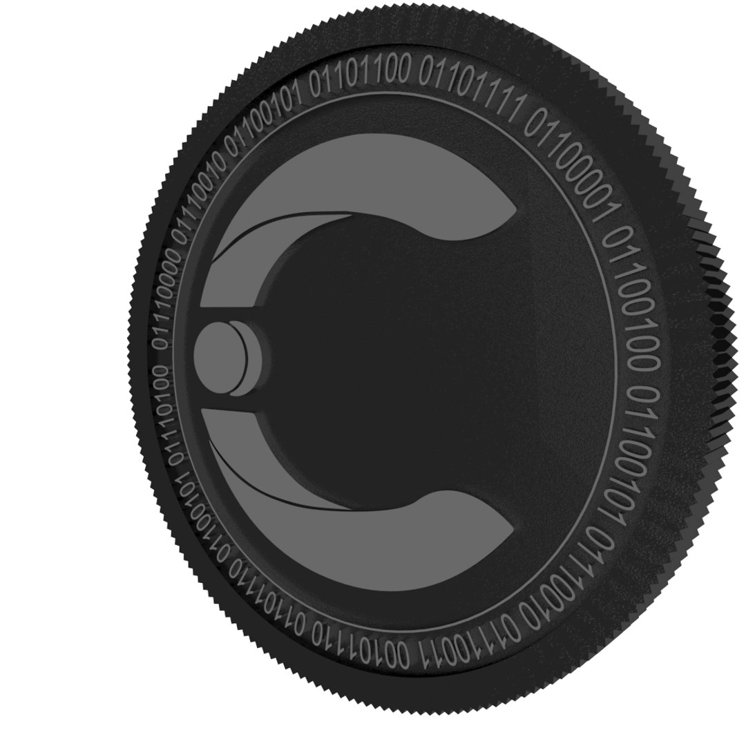 Contentos black coin 3D - TurboSquid 1495223