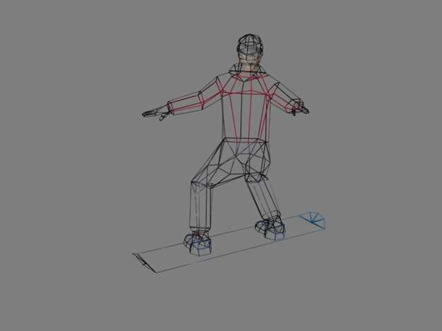 Snowboarder Rigged Including Animation 3d Max